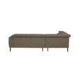 ECKSOFA in Chenille Hellbraun  205/280 cm  - Hellbraun/Schwarz, Design, Textil/Metall (205/280cm) - Xora