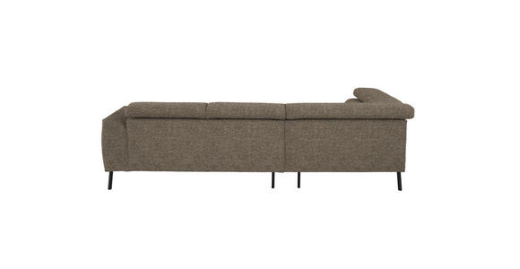 ECKSOFA in Chenille Hellbraun 205/280 cm - Hellbraun/Schwarz, Design, Textil/Metall (205/280cm) - Xora