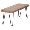 KLUPA  boje bagrema  drvo      - boje bagrema/crna, Moderno, drvo/metal (120/45/40cm) - MID.YOU