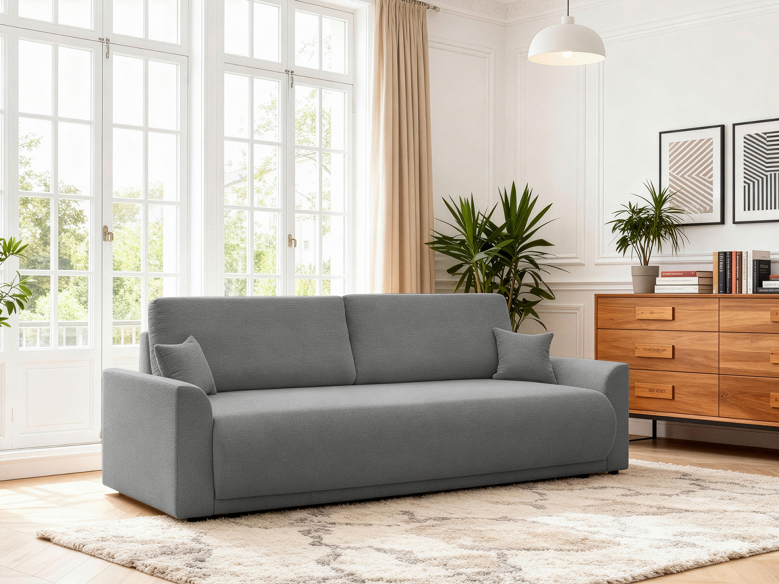 P & B Schlafsofa Kimmy Grau 234x90x103 cm