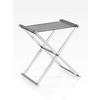 KLAPPHOCKER Lederlook Schwarz, Chromfarben  - Chromfarben/Schwarz, Design, Textil/Metall (34,5/45/45cm) - Joop!