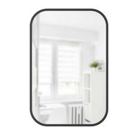 WANDSPIEGEL 92/61/3 cm  - Schwarz, KONVENTIONELL, Glas/Kunststoff (92/61/3cm) - Umbra