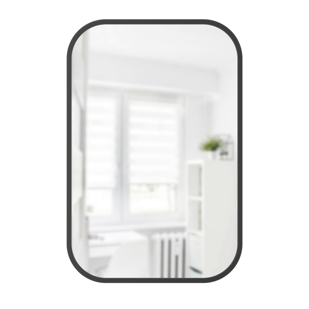 WANDSPIEGEL 92/61/3 cm  - Schwarz, KONVENTIONELL, Glas/Kunststoff (92/61/3cm) - Umbra