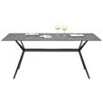 ESSTISCH in Metall, Keramik 180/90/75 cm  - Schwarz/Grau, Design, Keramik/Metall (180/90/75cm) - Hom`in