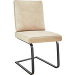 SCHWINGSTUHL  in Stahl Mikrofaser  - Beige/Schwarz, Design, Textil/Metall (46/92/60cm) - Dieter Knoll