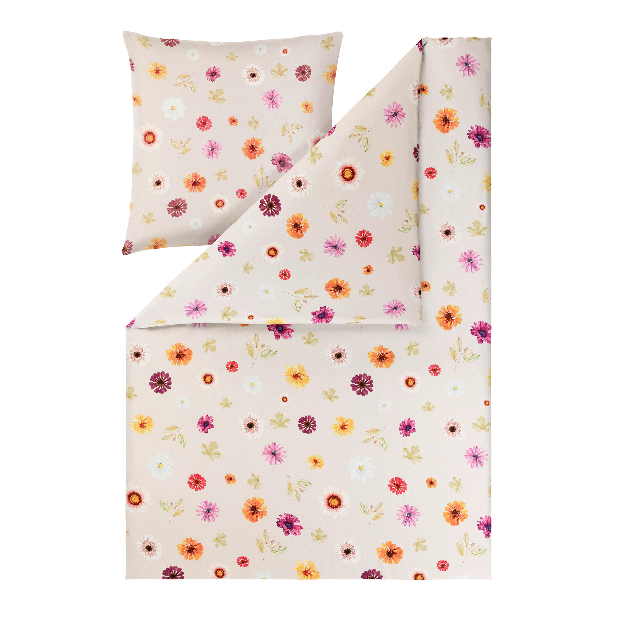 BETTWÄSCHE Impulse Makosatin 155/220 cm  - Beige, Design, Textil (155/220cm) - Estella