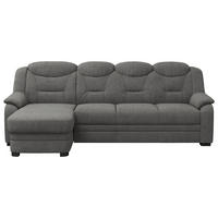 ECKSOFA Anthrazit Chenille Rücken echt  - Anthrazit, Basics, Kunststoff/Textil (162/257cm) - MID.YOU