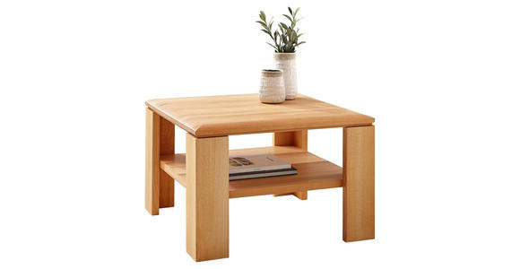 COUCHTISCH Buche teilmassiv quadratisch Buchefarben - Buchefarben, Natur, Holz (70/46/70cm) - Cantus