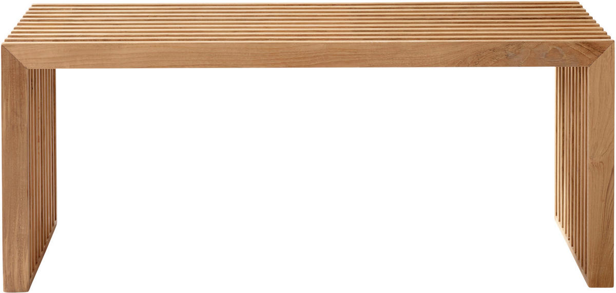 SITZBANK 104/43/35 cm Teakfarben Teakholz vollmassiv  - Teakfarben, KONVENTIONELL, Holz (104/43/35cm) - MID.YOU