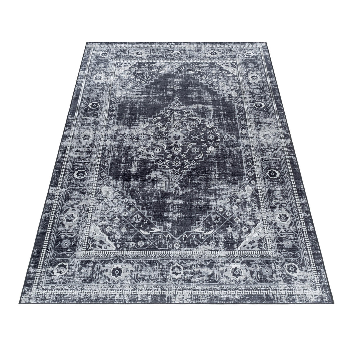 FLACHWEBETEPPICH 80/150 cm Fiesta Schwarz  - Schwarz, Design, Leder/Textil (80/150cm) - Novel