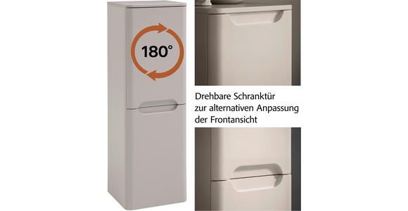 MIDISCHRANK 41/130/35 cm  - Kaschmir, KONVENTIONELL, Holzwerkstoff (41/130/35cm) - Xora