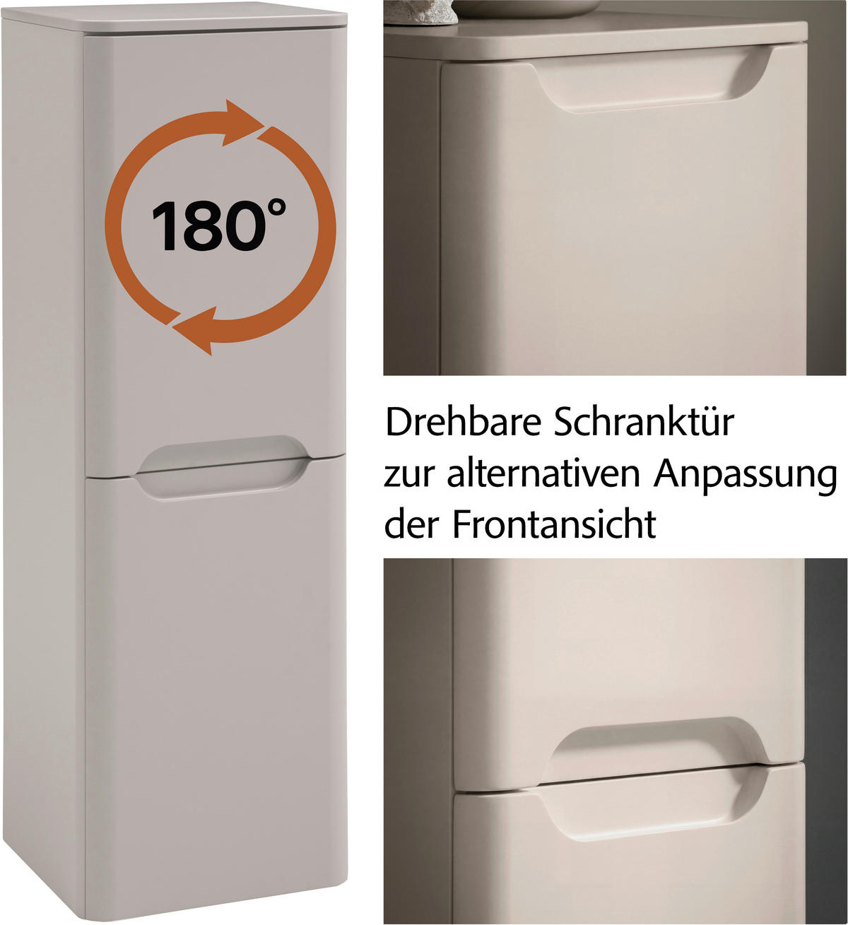 MIDISCHRANK 41/130/35 cm  - Kaschmir, KONVENTIONELL, Holzwerkstoff (41/130/35cm) - Xora