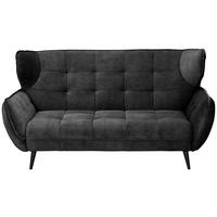 2-SITZER-SOFA Mikrofaser Anthrazit  - Anthrazit/Schwarz, MODERN, Textil/Metall (191/105/98cm) - MID.YOU