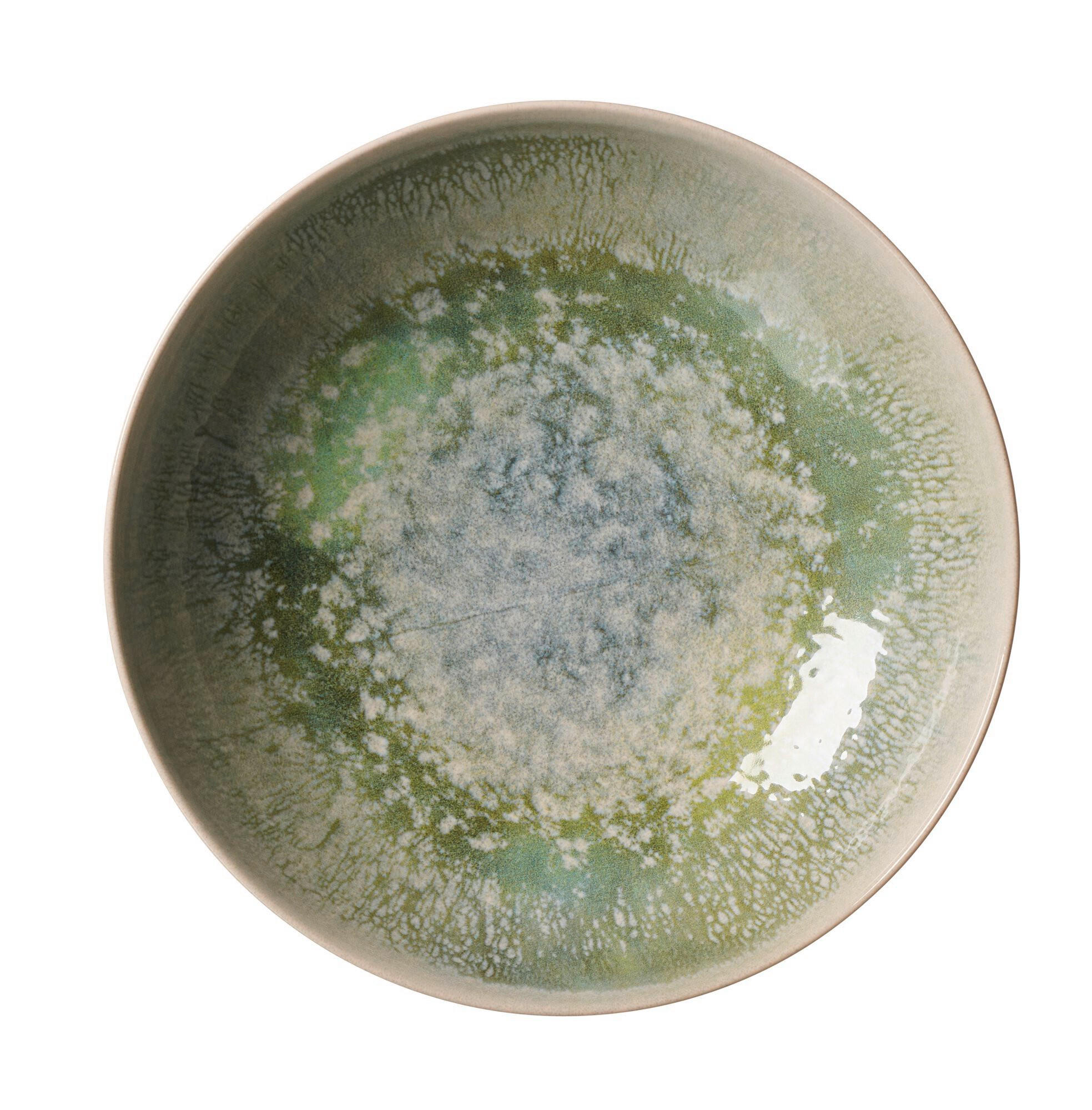 MÉLYTÁNYÉR 21 cm  - krém/zöld, Design, kerámia (21cm) - Ritzenhoff Breker