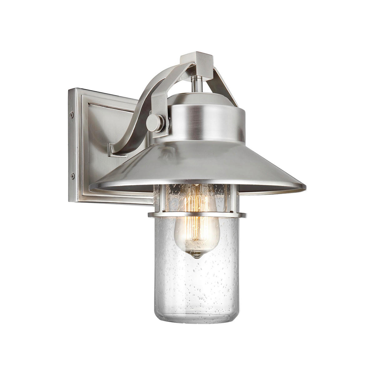 Elstead Lighting AUßENWANDLEUCHTE Boynton Grau, Edelstahl 26.7x32.8x31.1 cm