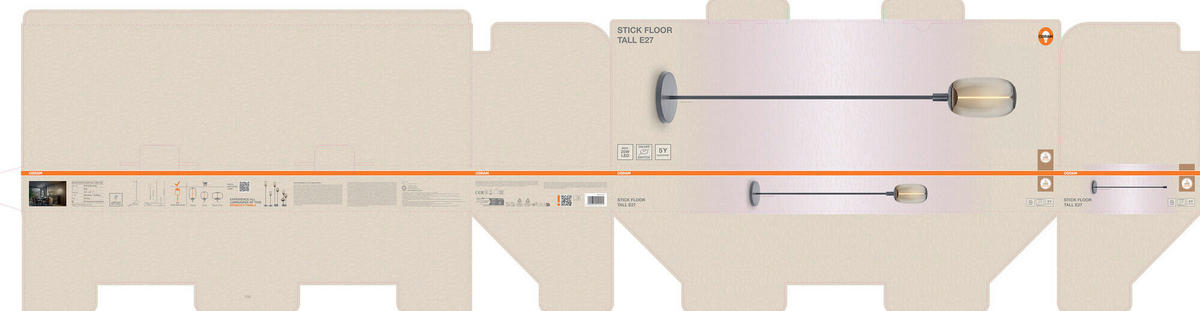 STEHLEUCHTE 26/146 cm    - Dunkelgrau, Basics, Metall (26/146cm) - Osram
