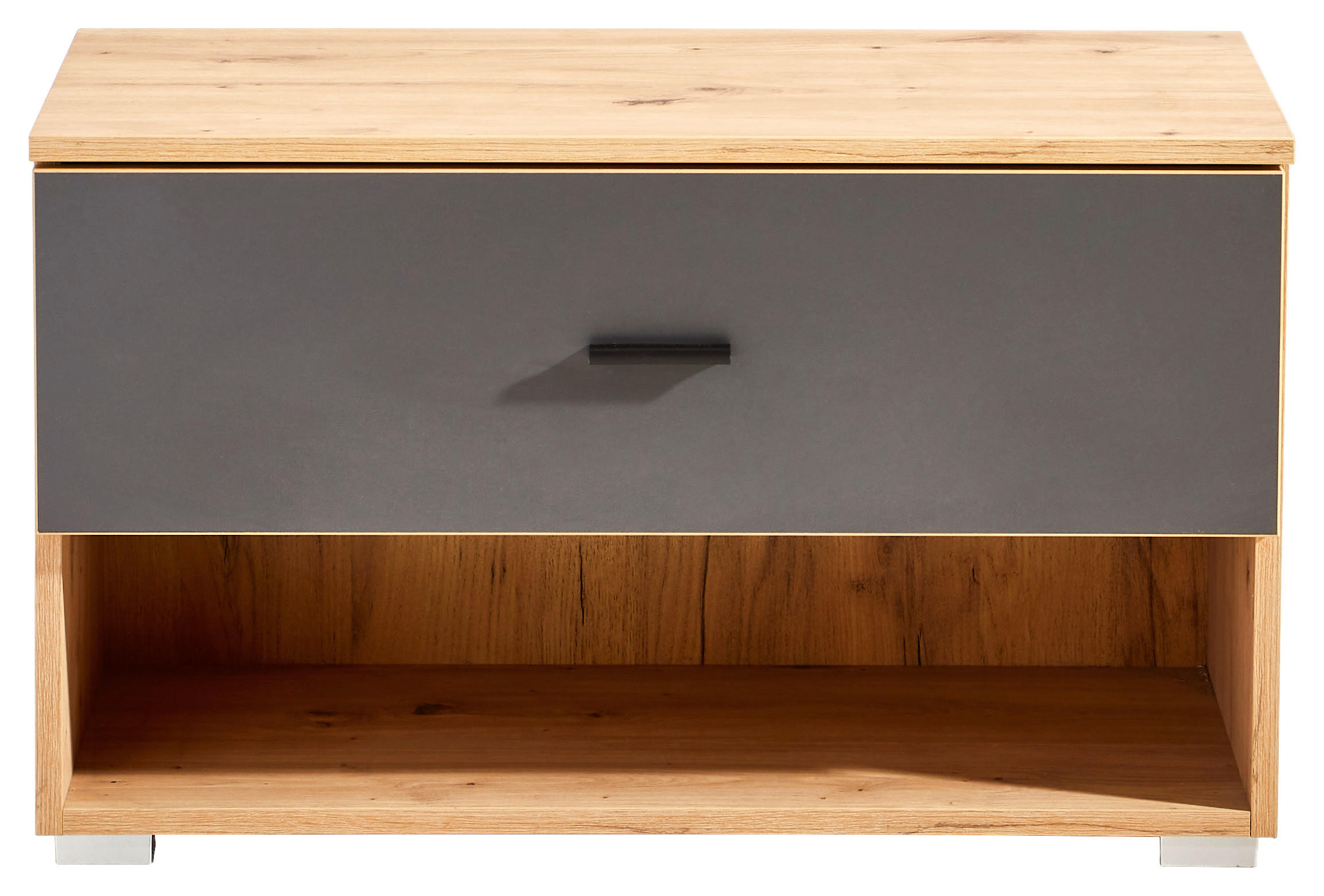 GARDEROBENBANK  in 75/45,2/38 cm  - Anthrazit/Silberfarben, KONVENTIONELL, Kunststoff (75/45,2/38cm) - Carryhome