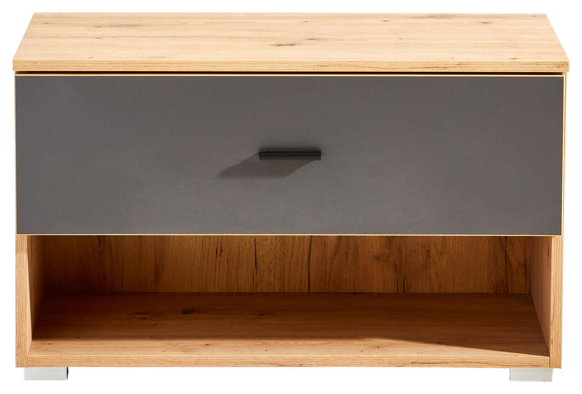 GARDEROBENBANK  in 75/45,2/38 cm  - Anthrazit/Silberfarben, KONVENTIONELL, Kunststoff (75/45,2/38cm) - Carryhome