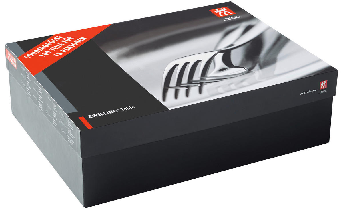 BESTECKSET  100-teilig  - Silberfarben, Basics, Metall (37,5/17,0/49,5cm) - Zwilling