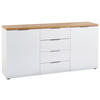SIDEBOARD  in 180/89/43 cm  - Eichefarben/Alufarben, Design, Holzwerkstoff/Kunststoff (180/89/43cm) - Xora