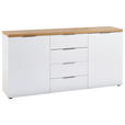 SIDEBOARD  in 180/89/43 cm  - Eichefarben/Alufarben, Design, Holzwerkstoff/Kunststoff (180/89/43cm) - Xora