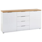 SIDEBOARD  in 180/89/43 cm  - Eichefarben/Alufarben, Design, Holzwerkstoff/Kunststoff (180/89/43cm) - Xora