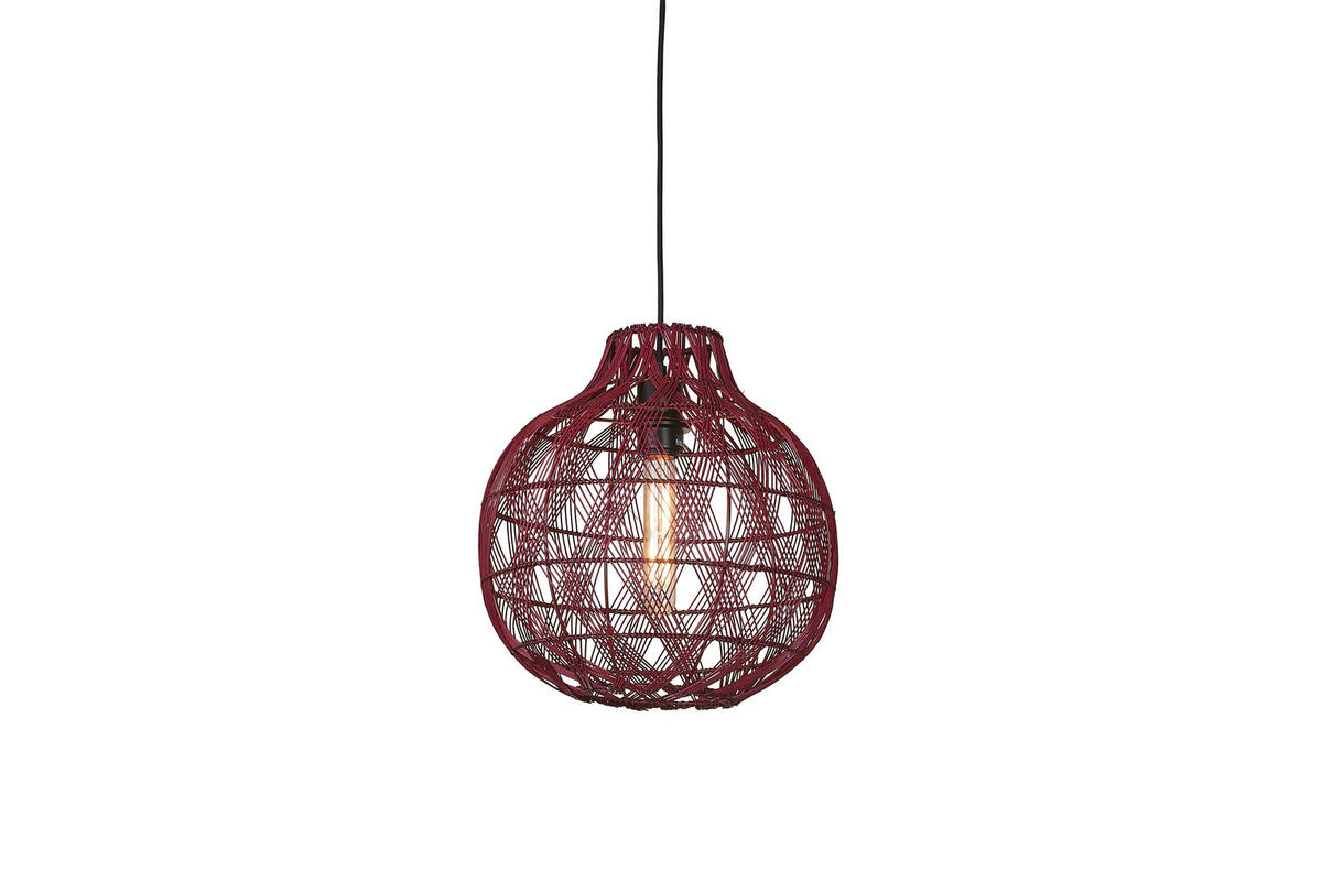 HÄNGELEUCHTE  - Bordeaux, Basics, Naturmaterialien (35/35cm) - Good & Mojo