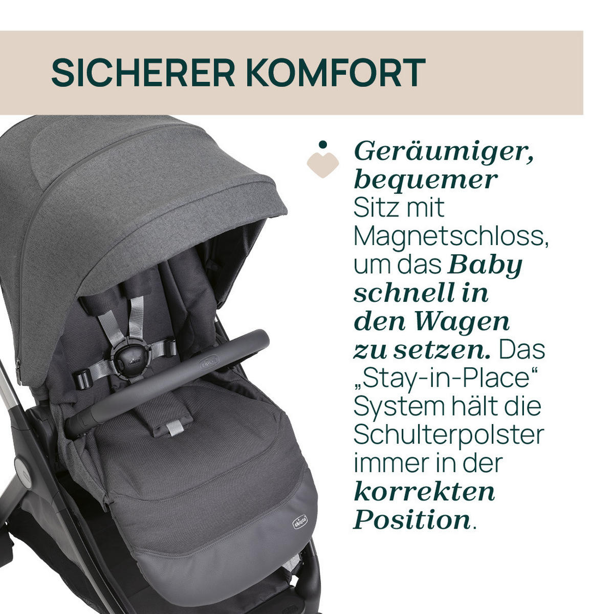 KINDERWAGEN  Bellagio  Black Satin  - Schwarz/Grau, Basics, Metall (55/82/97-106cm) - Chicco