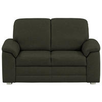 2-SITZER-SOFA Chenille Dunkelgrün  - Dunkelgrün/Alufarben, Konventionell, Textil/Metall (156/96/89cm) - Beldomo Comfort