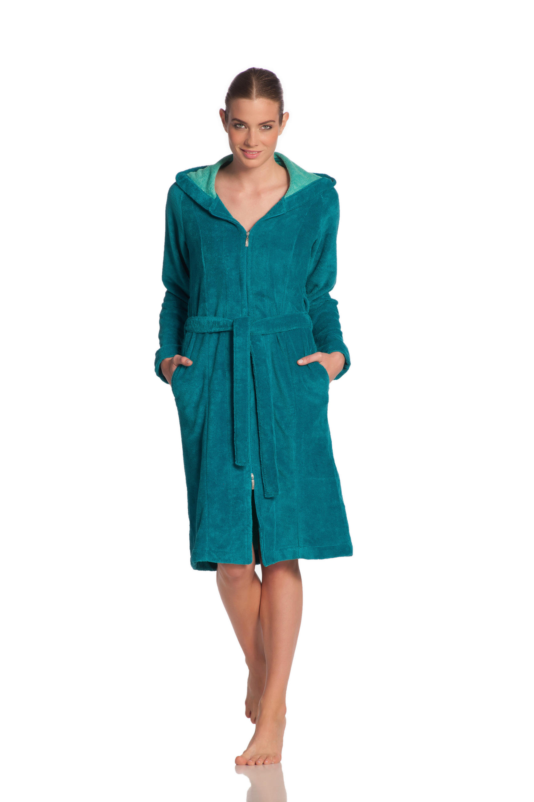 BADEMANTEL Palermo S Damen  - Türkis, Basics, Textil (Snull) - Vossen