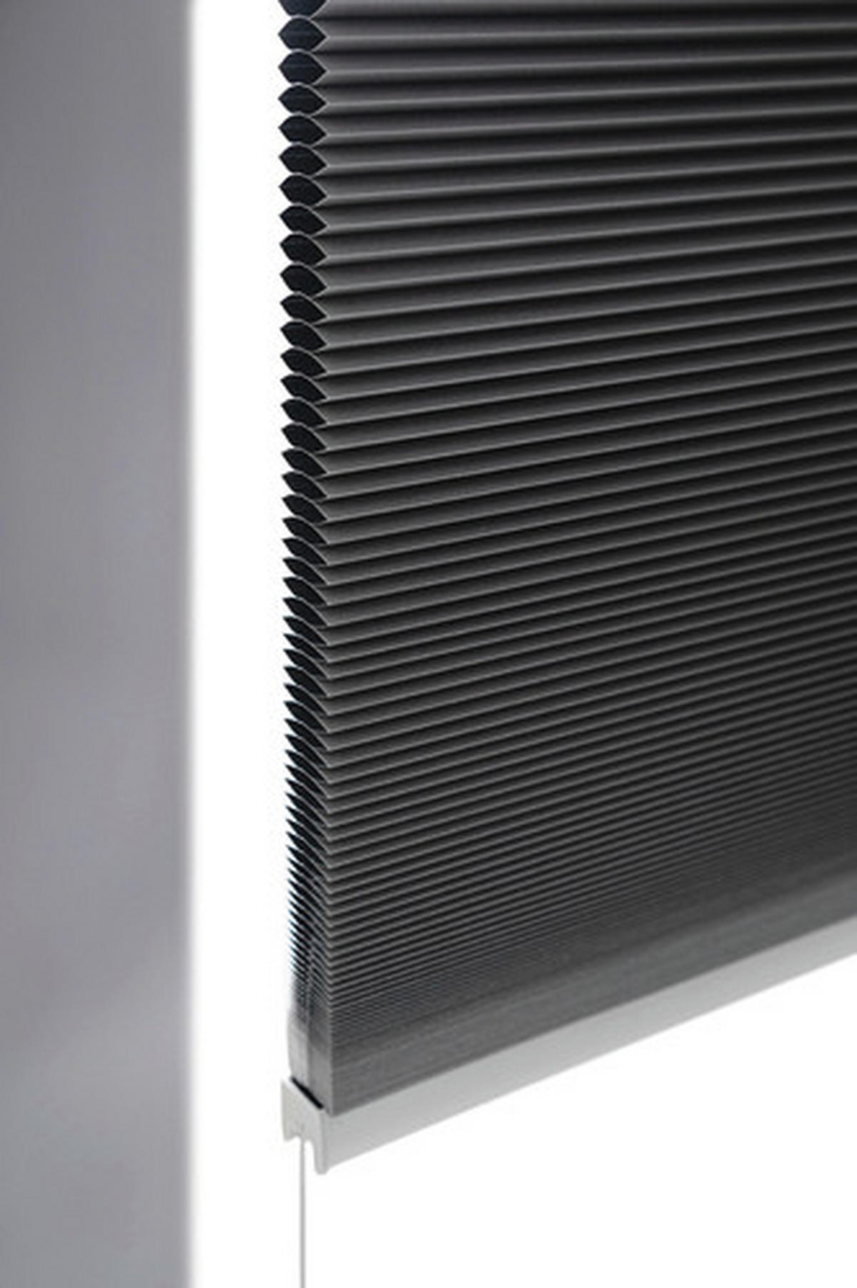 WABENPLISSEE  black-out (lichtundurchlässig)  60/130 cm    - Grau, Basics, Textil (60/130cm) - Schöner Wohnen