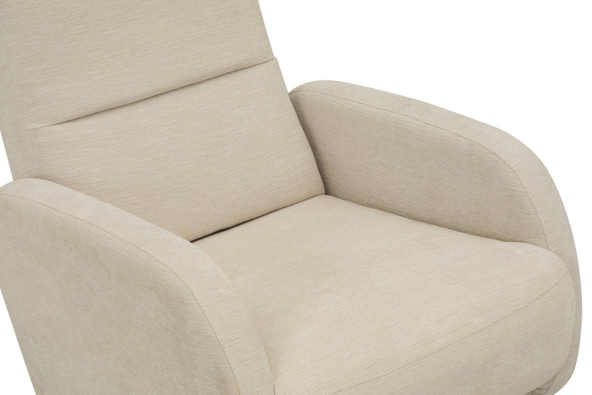 RELAXSESSEL Webstoff, Struktur    - Beige/Schwarz, MODERN, Textil/Metall (67/108/72/88/160cm) - MID.YOU