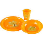 KINDERGESCHIRRSET 3-teilig - Orange, Basics, Kunststoff - My Baby Lou