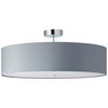 DECKENLEUCHTE  60/26,5 cm    - Chromfarben/Hellgrau, Design, Textil/Metall (60/26,5cm) - Brilliant