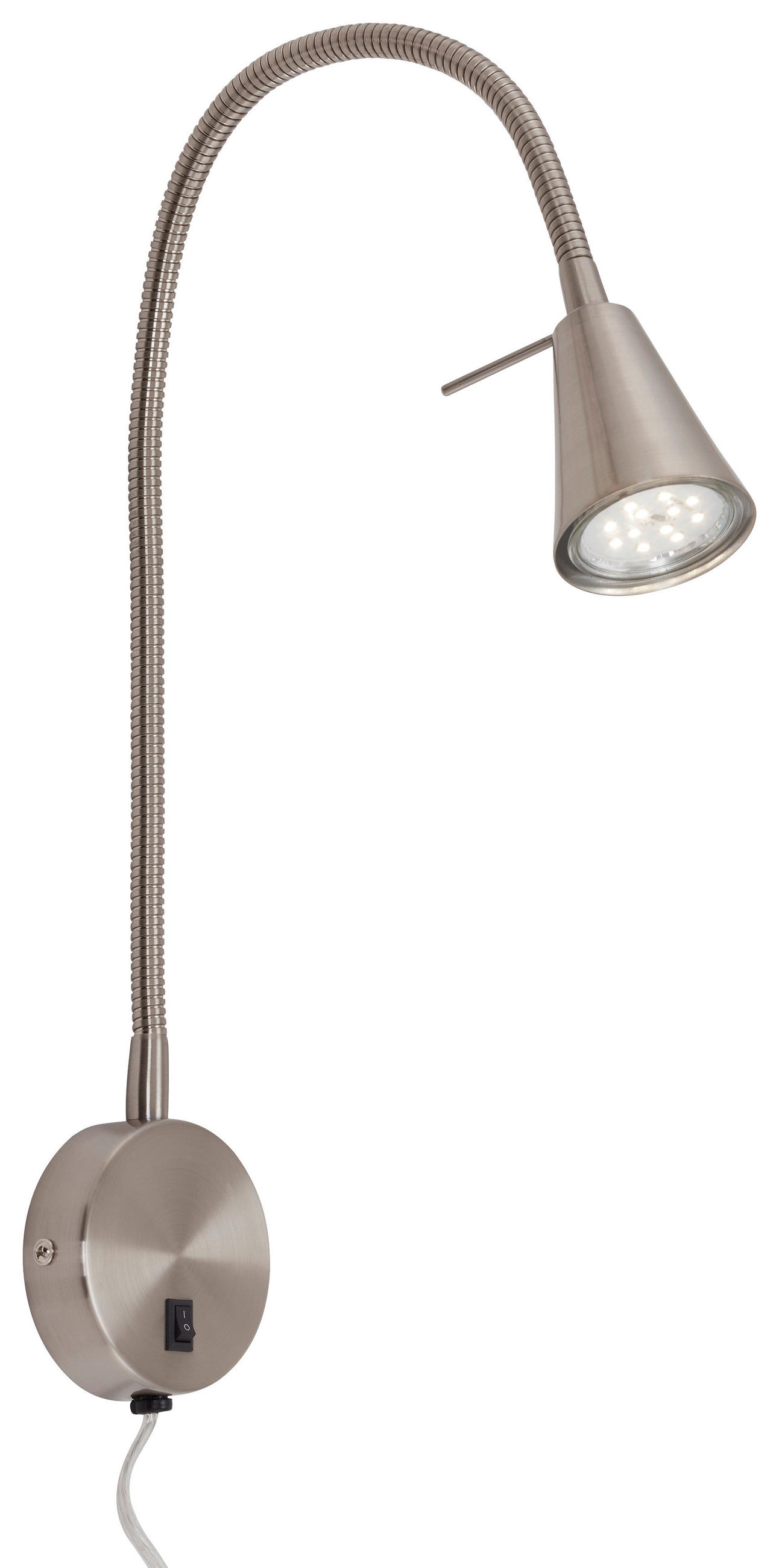LED-WANDLEUCHTE Tusa 8/45 cm   - Nickelfarben, Basics, Metall (8/45cm) - Briloner