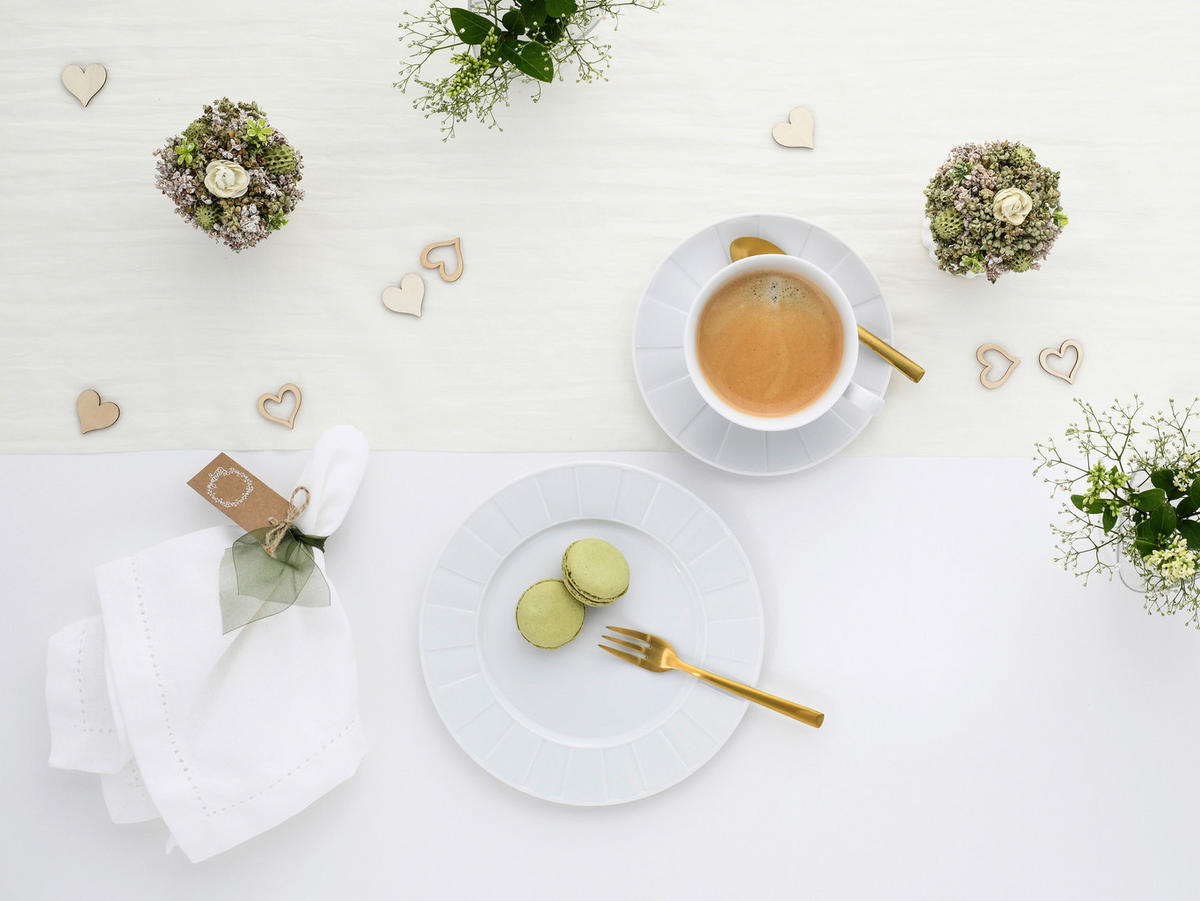 KÁVOVÁ SOUPRAVA, porcelán - bílá, Basics, keramika - Creatable