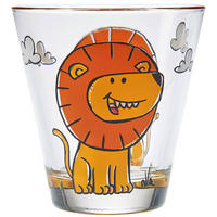 DETSKÝ POHÁR - oranžová/priehľadné, Trend, sklo (215ml) - Leonardo