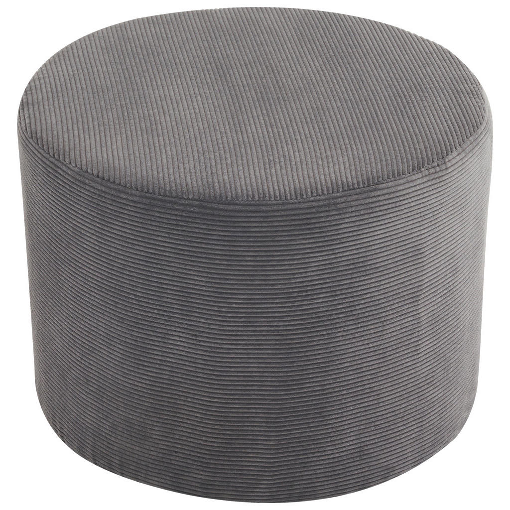 Thumbnail - P & B Pouf, Grau, Textil, Füllung: Schaumstoff, 55x40x55 cm, Wohnzimmer, Hocker, Poufs