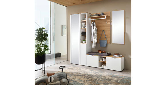 GARDEROBENBANK Bari in 128/50/38 cm - Silberfarben/Hellgrau, Design, Holzwerkstoff/Kunststoff (128/50/38cm) - Xora