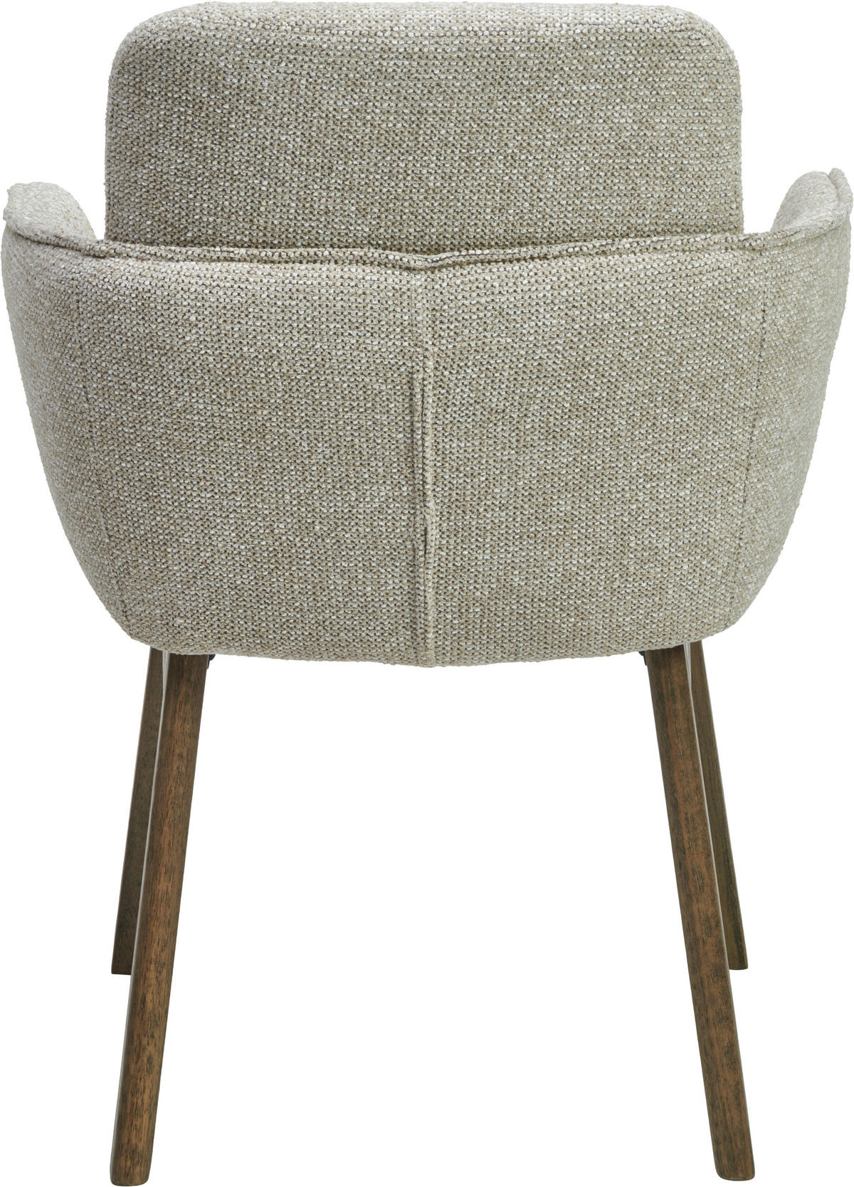 ARMLEHNSTUHL   Struktur  - Beige/Dunkelbraun, MODERN, Holz/Textil (61/88/59cm) - MID.YOU