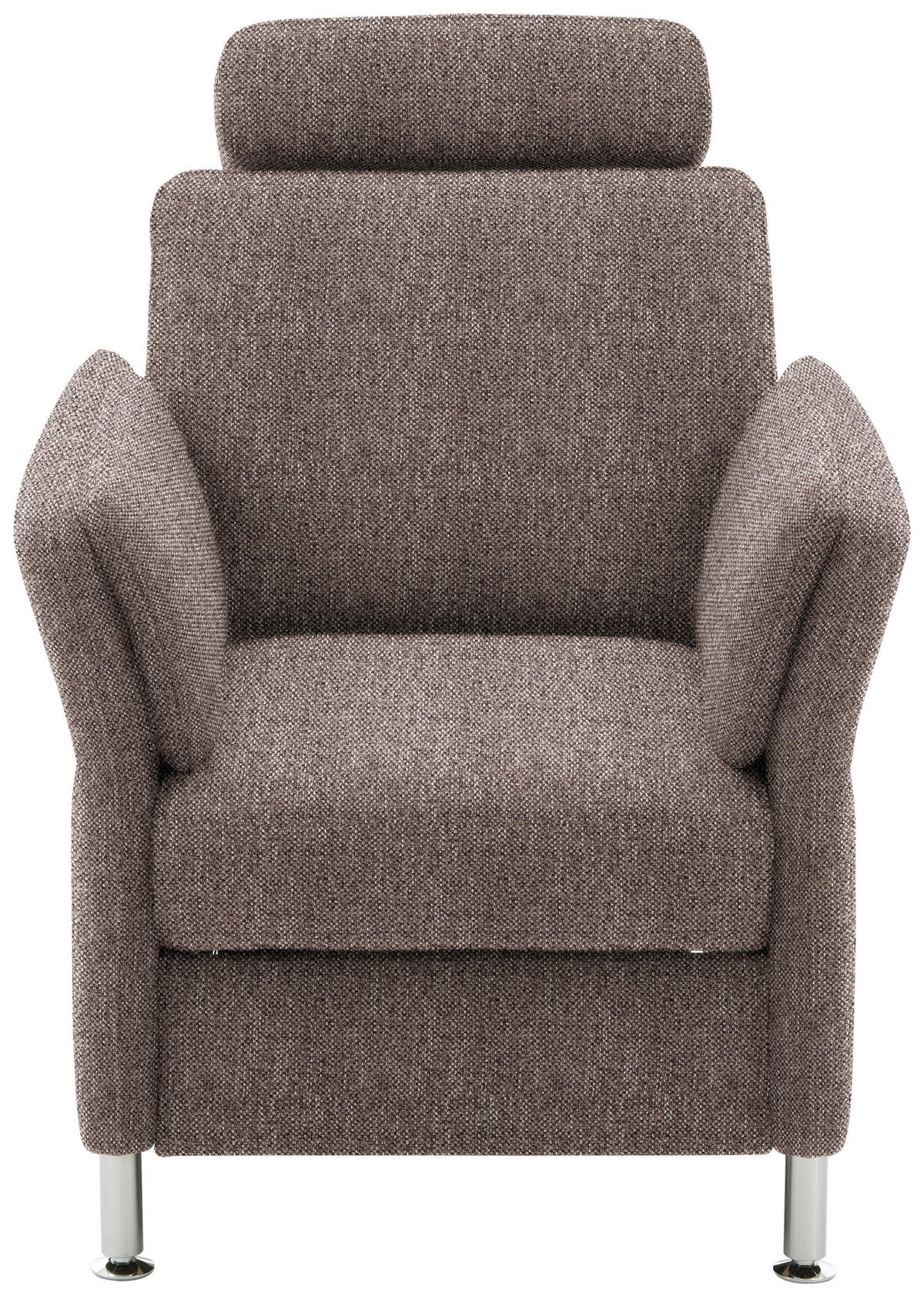 SESSEL in Flachgewebe Braun  - Chromfarben/Braun, Konventionell, Textil/Metall (86/87/93cm) - Beldomo System