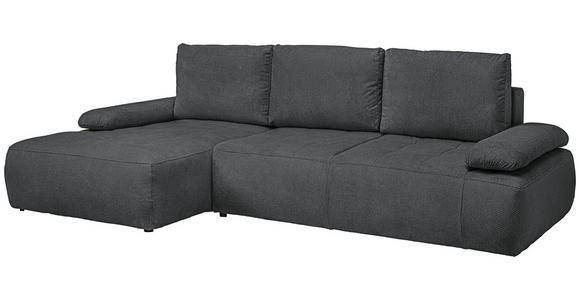 ECKSOFA  in Webstoff Dunkelgrau  - Dunkelgrau/Schwarz, KONVENTIONELL, Kunststoff/Textil (162/282cm) - Carryhome
