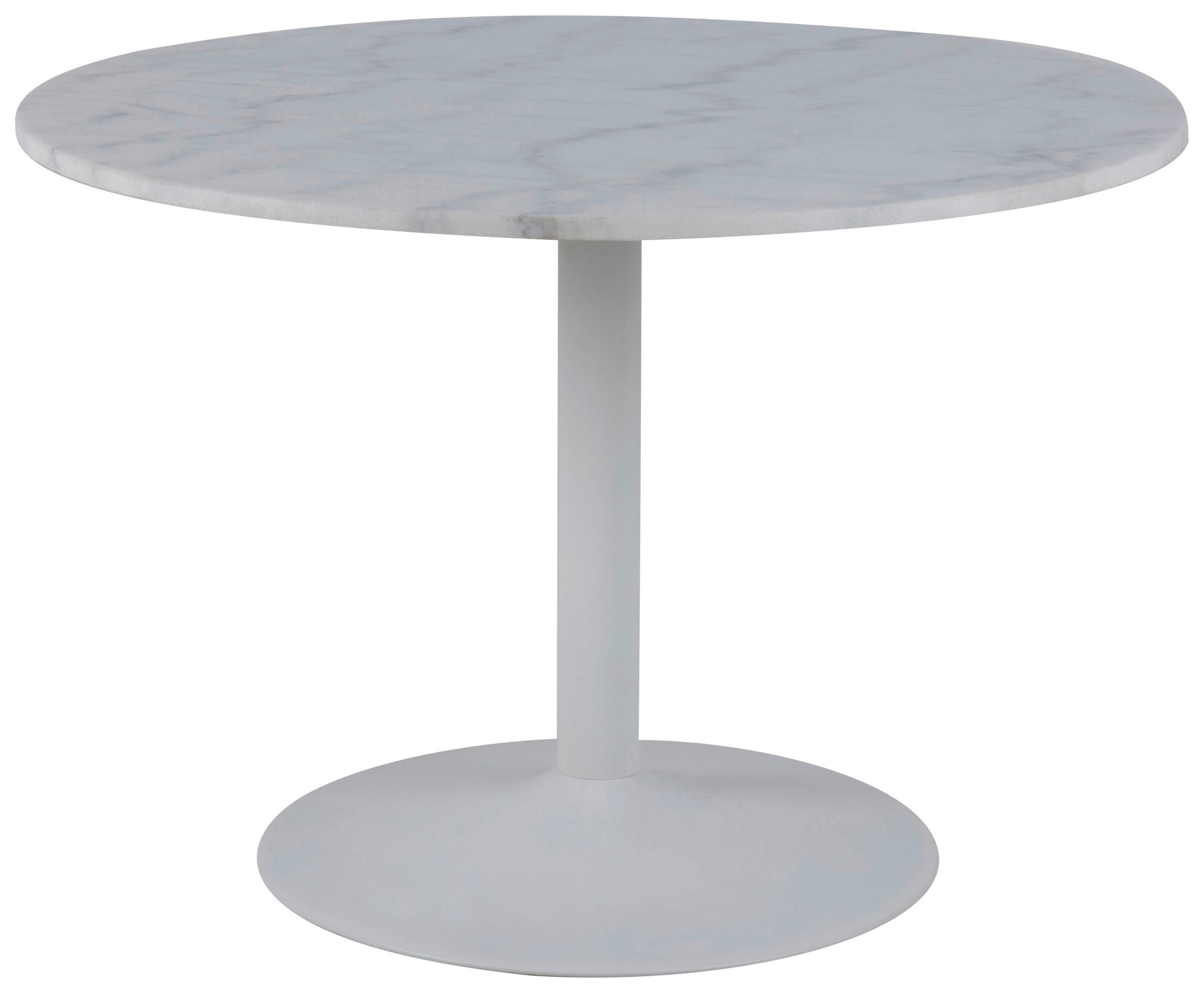 ESSTISCH in Metall, Stein  110/75 cm  - Weiss, Trend, Stein/Metall (110/75cm) - Livetastic