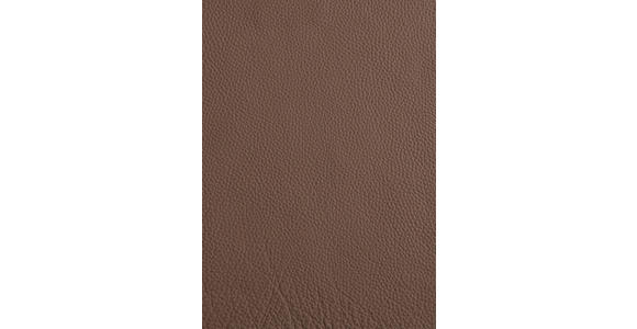 ARMLEHNSTUHL  Sitzfläche 360° drehbar, automatische Rückholfunktion Leinenoptik Echtleder  - Schwarz/Braun, Design, Leder/Textil (60/82/62cm) - Novel