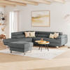 ECKSOFA in Drell Anthrazit  - Anthrazit, Modern, Textil/Metall (230/270cm) - MID.YOU