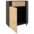 SCHUHSCHRANK 90/103/36 cm  - Wildeiche/Anthrazit, Natur, Holz/Holzwerkstoff (90/103/36cm) - Dieter Knoll