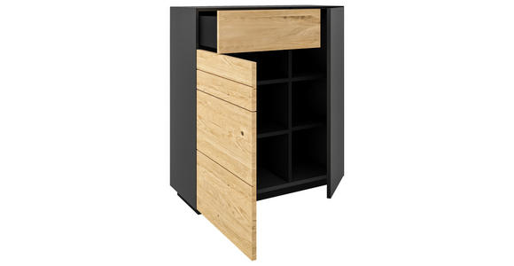 SCHUHSCHRANK 90/103/36 cm  - Wildeiche/Anthrazit, Natur, Holz/Holzwerkstoff (90/103/36cm) - Dieter Knoll