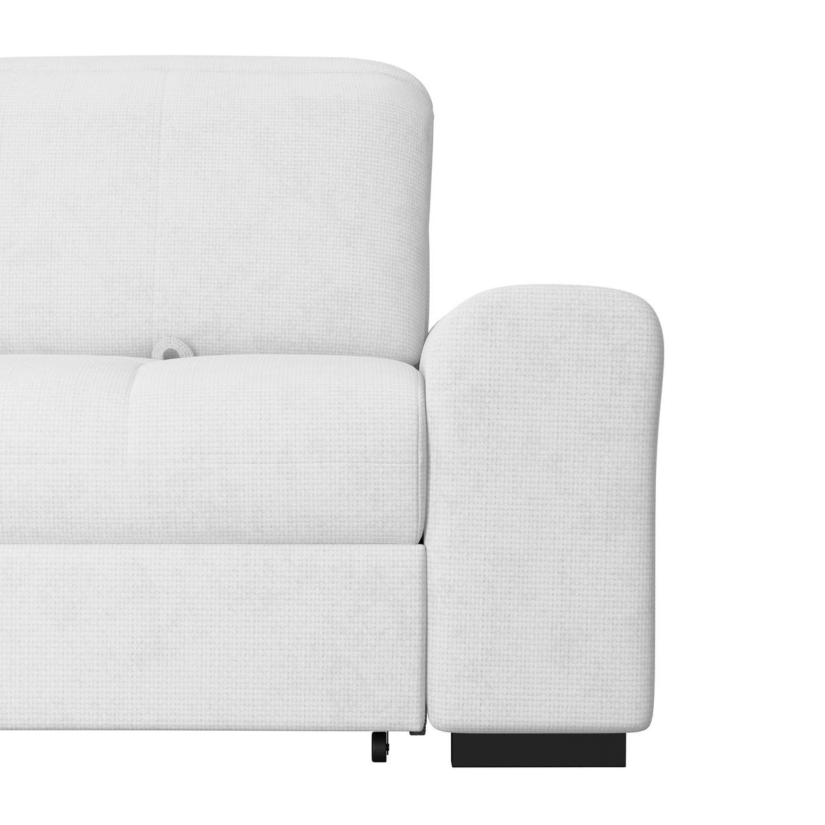 ECKSOFA Silberfarben Chenille Rücken echt, Kopfteilverstellung  - Silberfarben/Schwarz, KONVENTIONELL, Holz/Textil (203/286cm) - MID.YOU