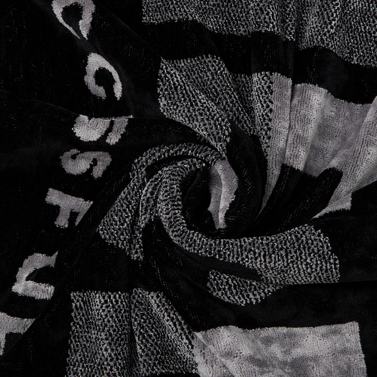 GÄSTETUCH SMILE Schwarz 40/60 cm  - Schwarz, Basics, Textil (40/60cm) - Diesel