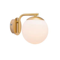 WANDLEUCHTE Grant 16/20 cm   - Messingfarben/Weiß, KONVENTIONELL, Glas/Metall (16/20cm) - Nordlux